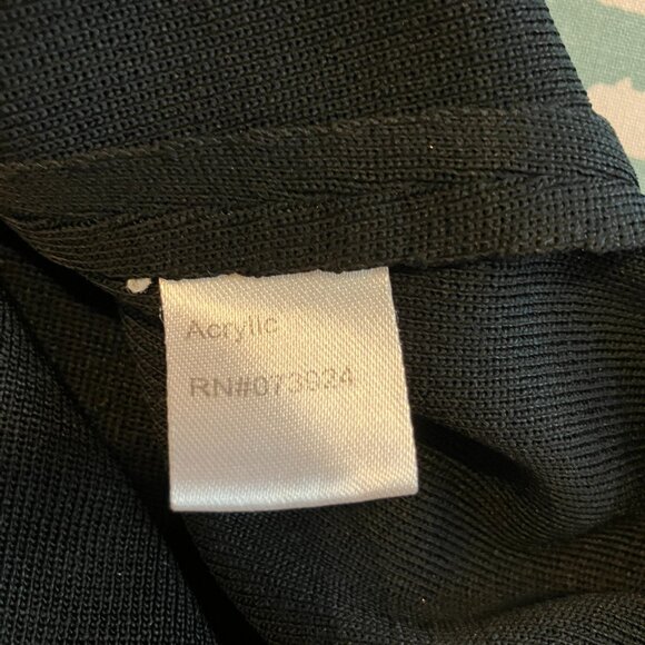 Ming Wang Black & Light Yellow Knit 3/4 Sleeve Blouse Size Extra Large XL - Picture 6 of 7